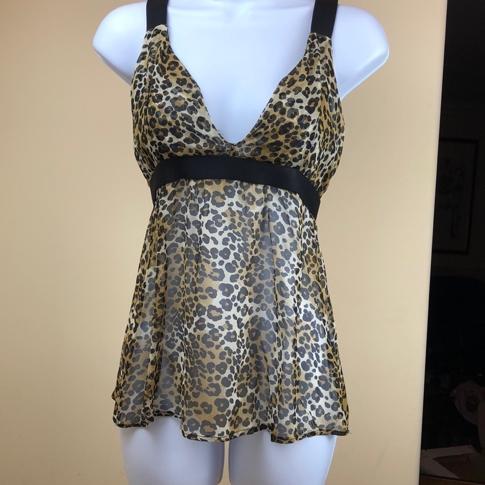 La ROK Leopard print silk halter